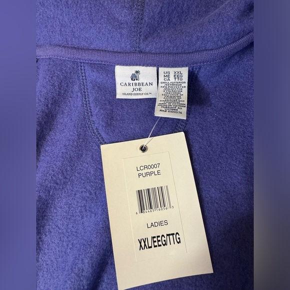 NWT Women’s Zip Up Fleece by Caribbean Joe size XXL - Picture 5 of 6